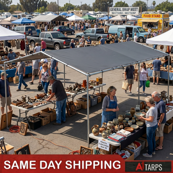 10 x 16 3/4" Dia. Low-Peak Swapmeet Canopy Kit