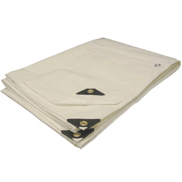 14' x 40' Heavy Duty Premium White Poly Tarp(13'6"x39'6")