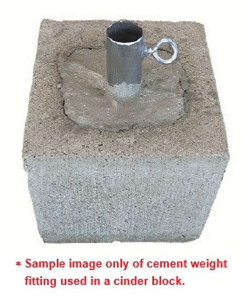 1-7/8" Cement Weight Fitting in a block