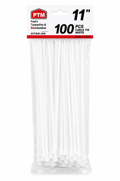 11" Cable Tie White