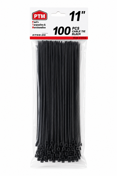 11" Cable Tie Black