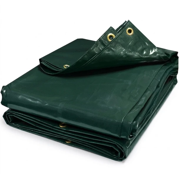 10' x 30' Green Vinyl Tarp (Actual Size 9'6" x 29'6")