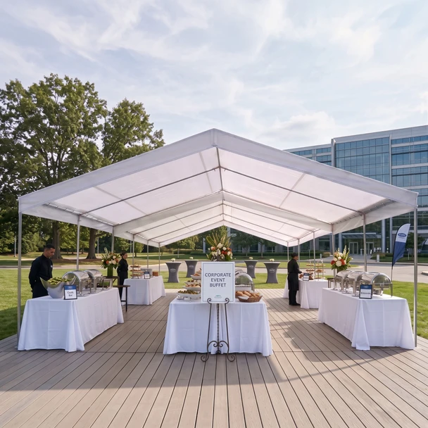 30' x 50' Valance Canopy Top Cover (Fits 28' x 50' Frames)