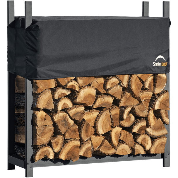 4'  Ultra Heavy-Duty Firewood Rack Plus Cover