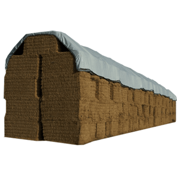 55' x 48' Performer Hay Tarp White/Black