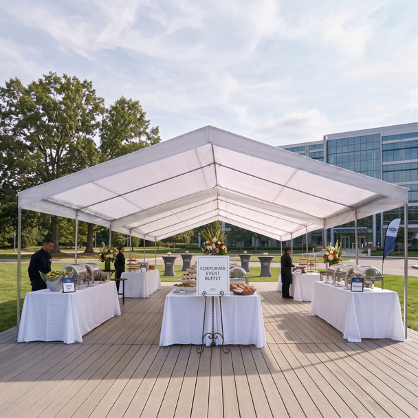 28' x 50' 1-7/8" Valance Canopy Tents
