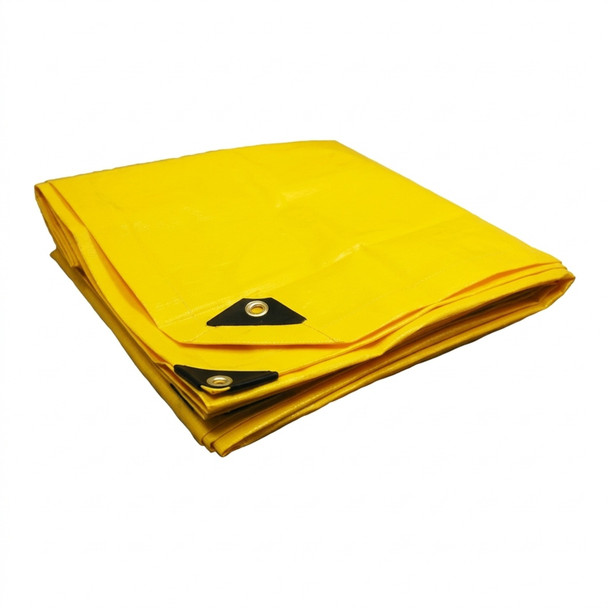 10' X 10' Heavy Duty Premium Yellow Poly Tarp(9'6"x9'6")