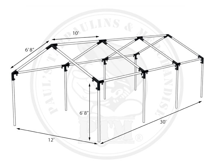 Replacement Valance Canopy Cover - 30' x 40