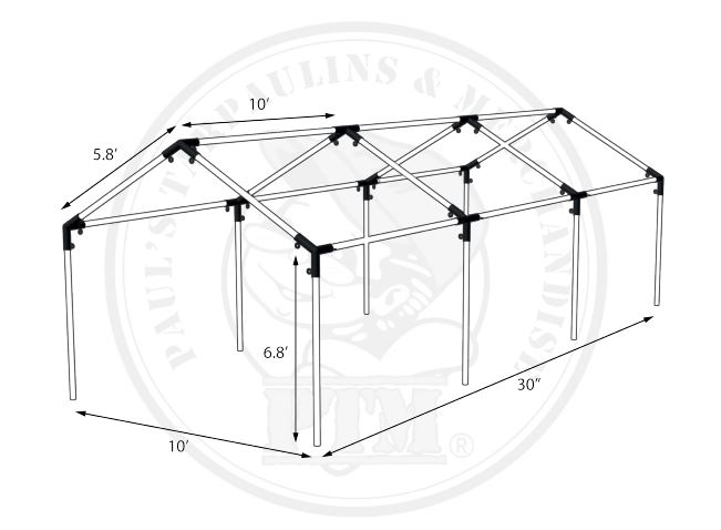 Valance Canopy Replacement Cover for 30' x 30 Frame