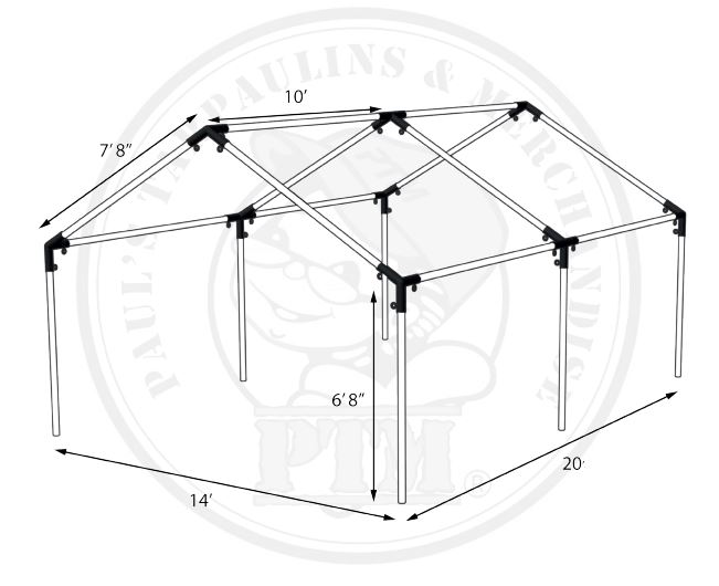 14' x 20' Valance Canopy Top Cover (14 x 20 Frames)