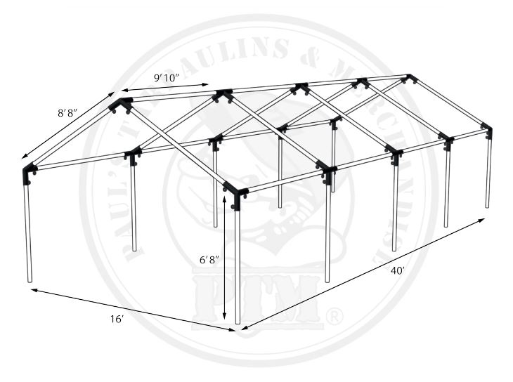 30' x 40' Frame Valance Canopy Replacement Kit