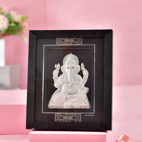 999 Silver Ganesha Frame