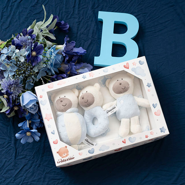 Baby Gift Pack Bear Accessories And Blanket Baby Blue