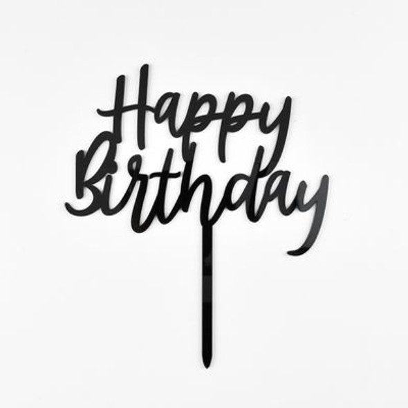 Topper Happy Birthday- Black Topper Happy Birthday- Black