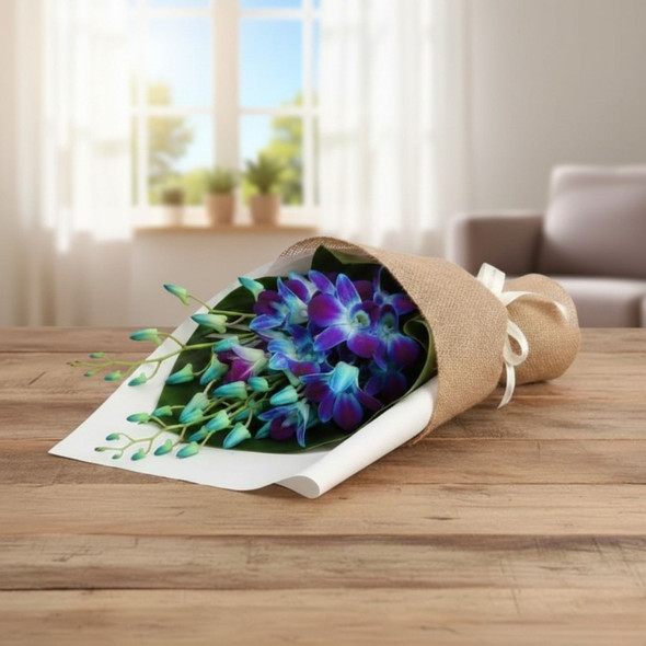 Midnight Blue Orchid Wrap