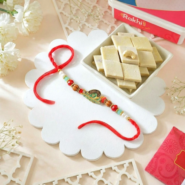 Krishna Bansuri Rakhi With Kaju Katli