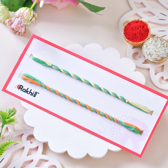Set of 2 Multicolor Mauli Rakhis
