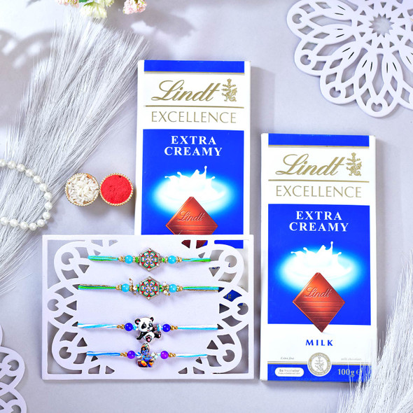 Family Rakhi Set with Lindt Chocolates