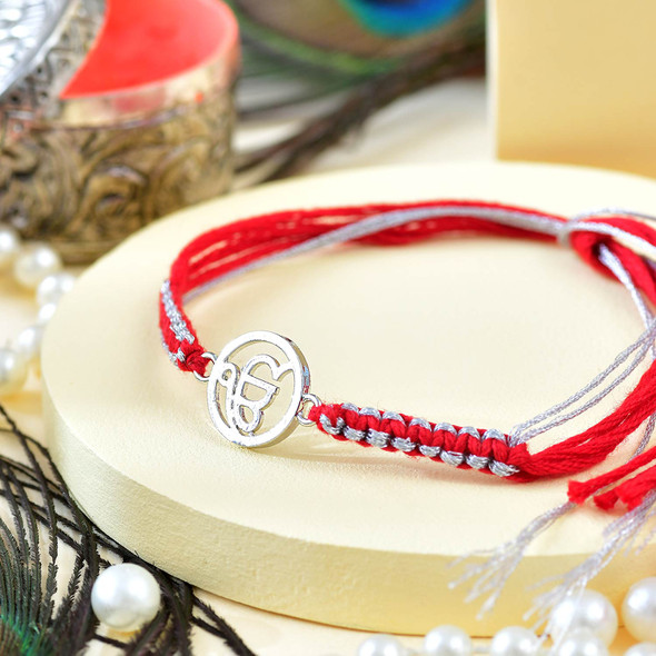 925 Sterling Silver Ek Onkar Thread Rakhi