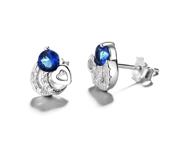Blue stone 925 Silver Earrings