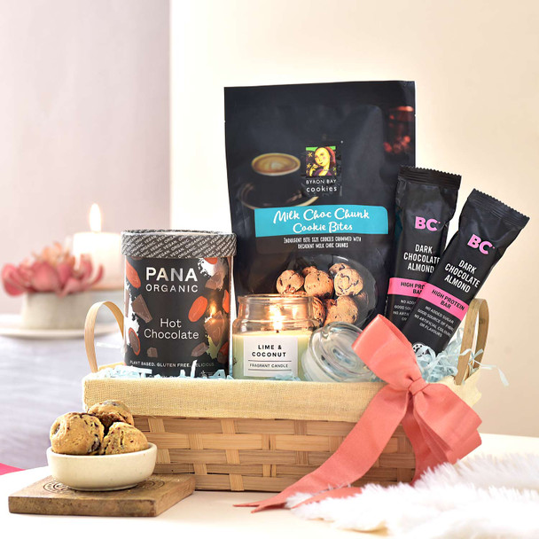 Gourmet & Candle Hamper in a Basket