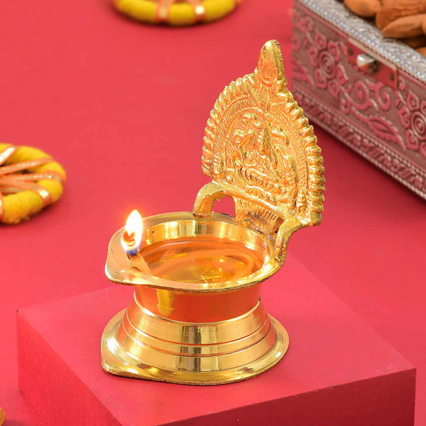 Antique Brass Diya for Puja