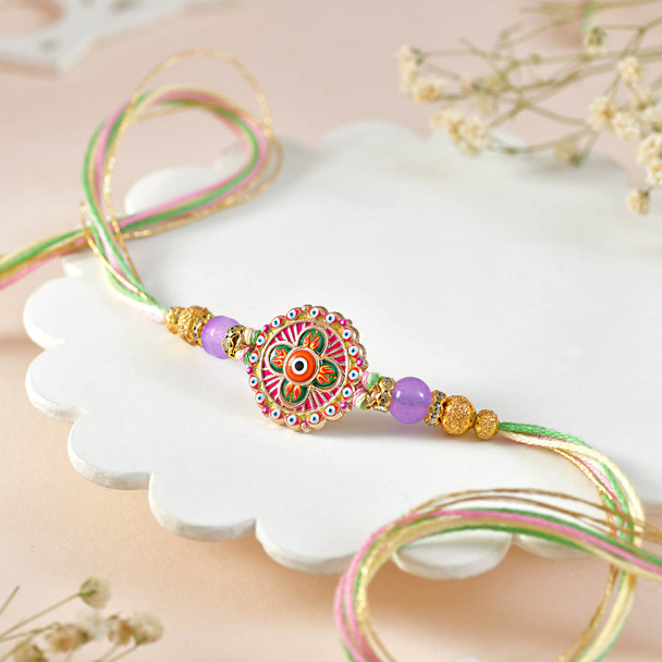 Elegant Multicolor Traditional Rakhi Set