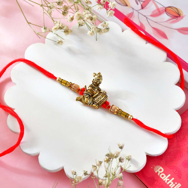 Traditional Krishna and Mandala Style Rakhi Duo