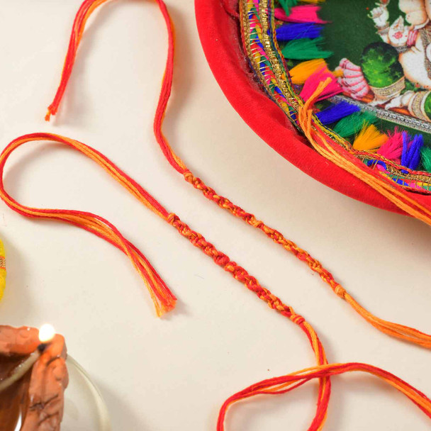 Pavitra Bandhan Rakhi Set With Pooja Thali & Sweet