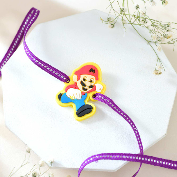 Single Rakhi With Super Mario Kids Rakhi