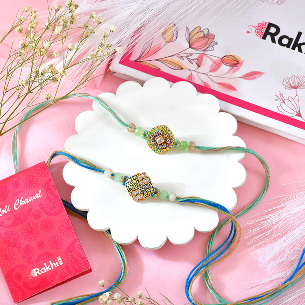Set of 2 Colorful Rakhi for Bhai