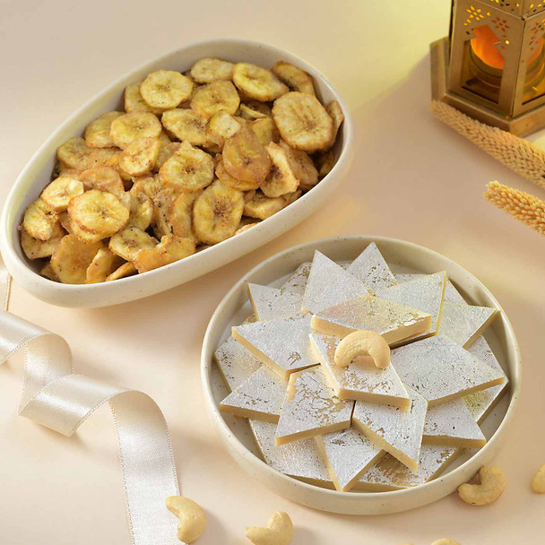 Banana Chips & Kaju Katli Combo Banana Chips & Kaju Katli Combo