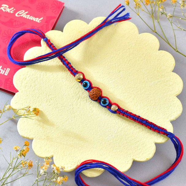 Rudraksha Rakhi With Lindt Chocolate