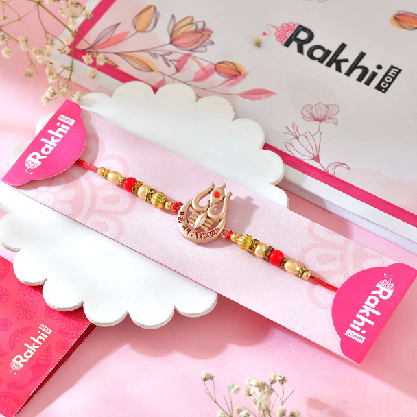 Trishul Om Rudraksha Rakhi Trishul Om Rudraksha Rakhi