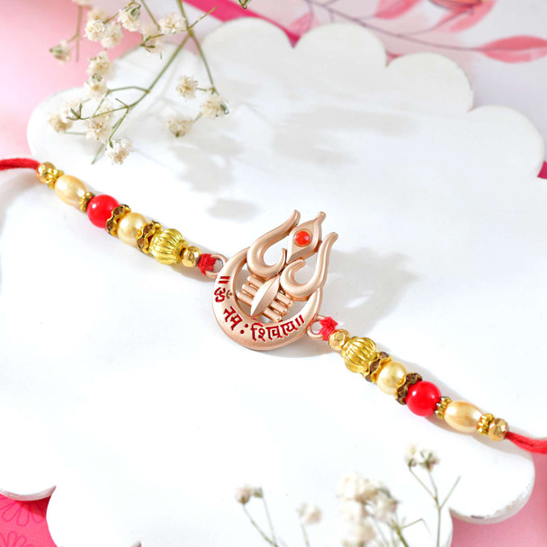 Trishul Om Rudraksha Rakhi Trishul Om Rudraksha Rakhi