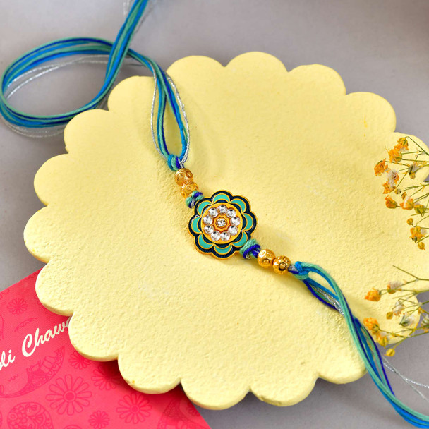 Floral Shaped Bhai Rakhi Gourmet Hamper