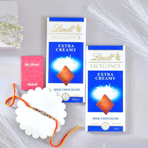 Hamsa Rakhi With Lindt Excellence