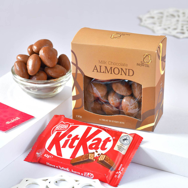 Set of 3 Rakhi with Chocolate & Sweet