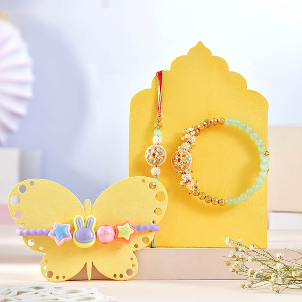 Bhaiya Bhabhi Rakhi with Kids Rakhi Gourmet Hamper