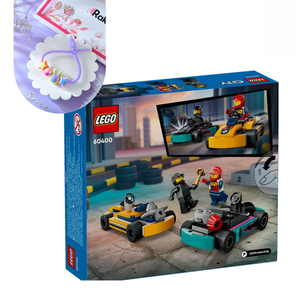 Kids Rakhi Bracelets City Go-Karts and Race Drivers
