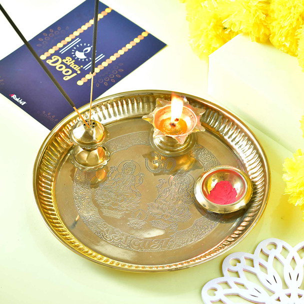 Bhaidooj Ritual Thali with Almonds & Coconut