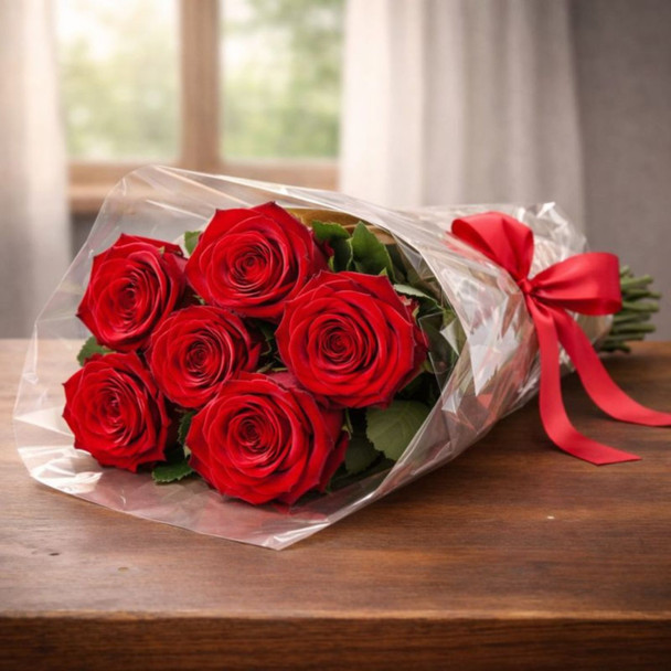 Six Red Roses Bouquet