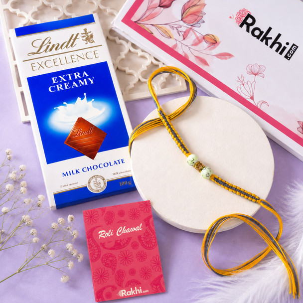 Single Rakhi with Lindt Chocolates