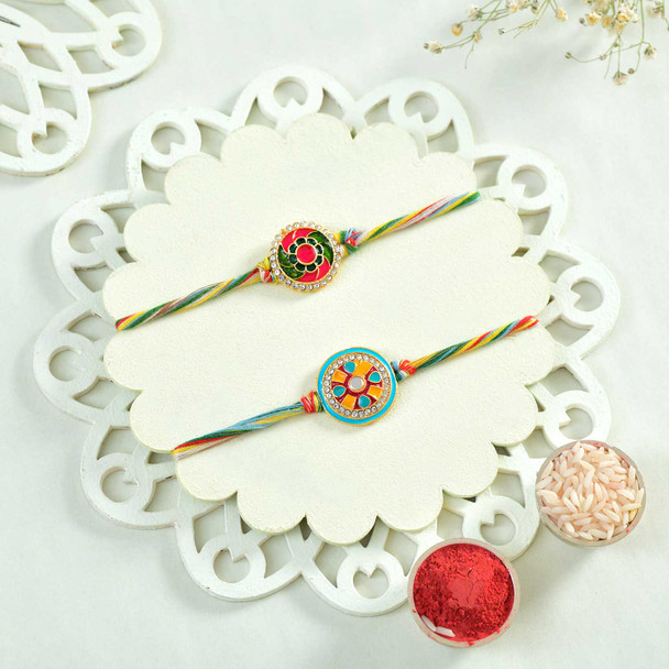 Two Rakhi Set With Lindt Assorted Chocolates