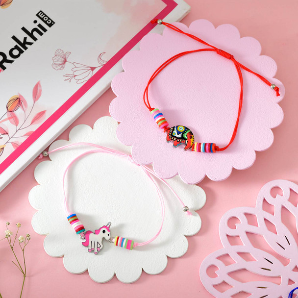 Set of 4 Adorable Kids Rakhi