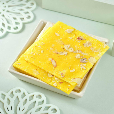 Elegant Single Rakhi with Bombay Halwa