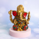 Ganesha Idol with Laxmi Diya & Glass Set