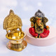 Decorated Ganpati with Brass Laxmi Diya