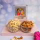 Laxmi Ganesha Silver Frame with assorted dryfruits