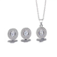 925 Sterling Silver Oval Jewelry Set